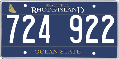 RI license plate 724922