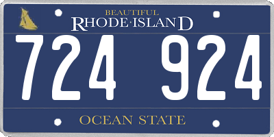 RI license plate 724924