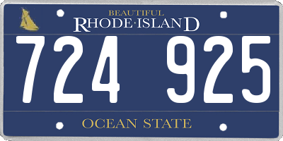RI license plate 724925