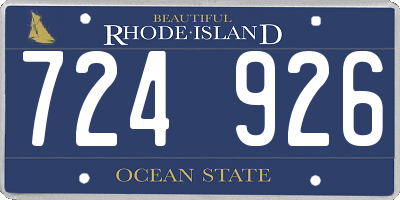 RI license plate 724926