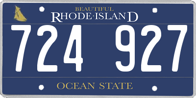 RI license plate 724927