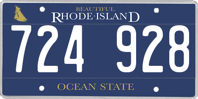RI license plate 724928