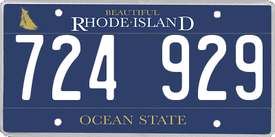 RI license plate 724929