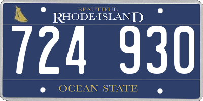RI license plate 724930