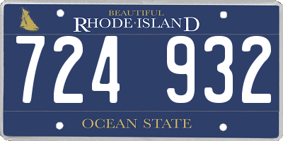 RI license plate 724932