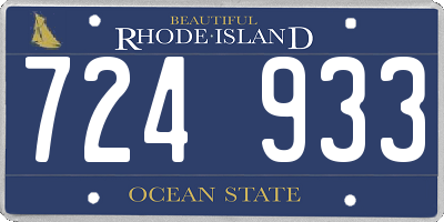 RI license plate 724933