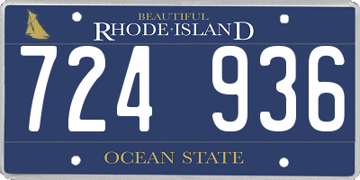 RI license plate 724936