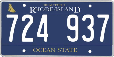 RI license plate 724937