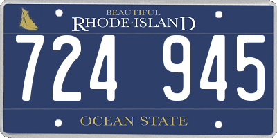 RI license plate 724945