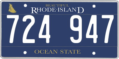 RI license plate 724947