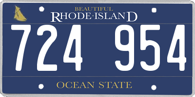 RI license plate 724954