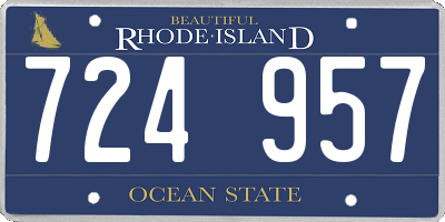 RI license plate 724957