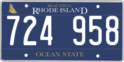 RI license plate 724958