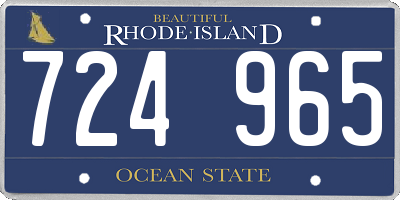 RI license plate 724965