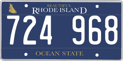 RI license plate 724968