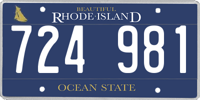RI license plate 724981