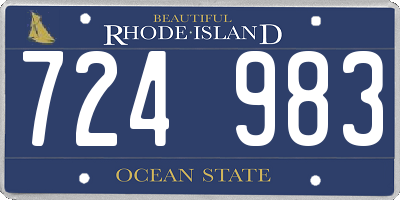 RI license plate 724983