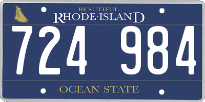 RI license plate 724984