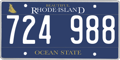 RI license plate 724988