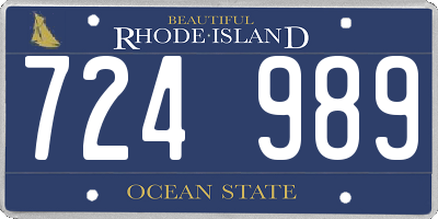 RI license plate 724989