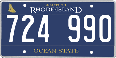 RI license plate 724990