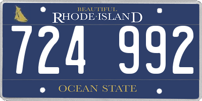 RI license plate 724992