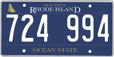 RI license plate 724994