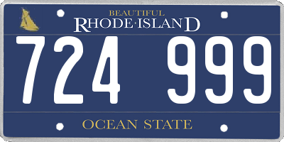 RI license plate 724999