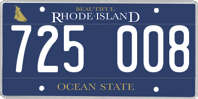RI license plate 725008