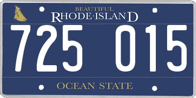 RI license plate 725015