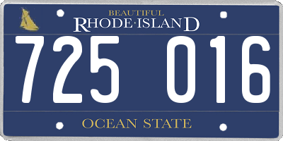 RI license plate 725016