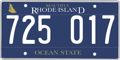 RI license plate 725017