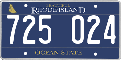 RI license plate 725024