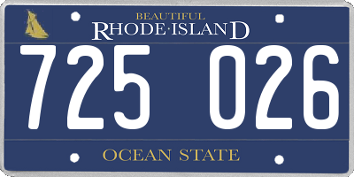 RI license plate 725026