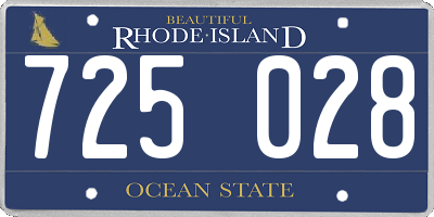 RI license plate 725028