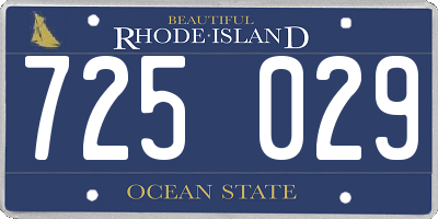 RI license plate 725029