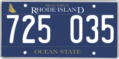 RI license plate 725035