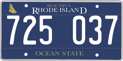 RI license plate 725037