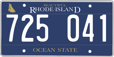 RI license plate 725041