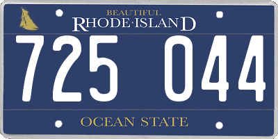 RI license plate 725044