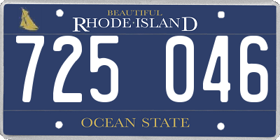 RI license plate 725046
