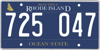RI license plate 725047