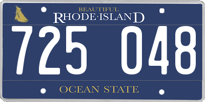 RI license plate 725048