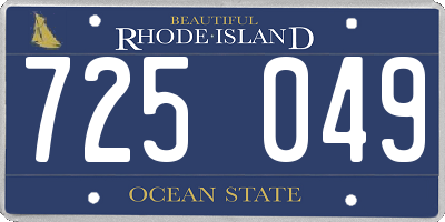 RI license plate 725049