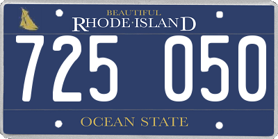 RI license plate 725050