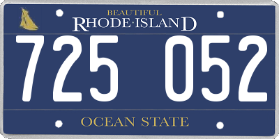 RI license plate 725052