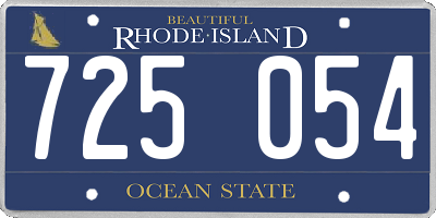 RI license plate 725054