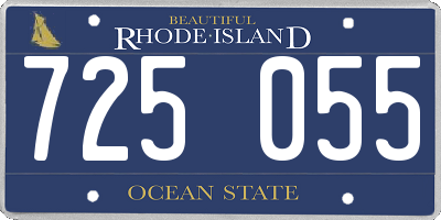 RI license plate 725055