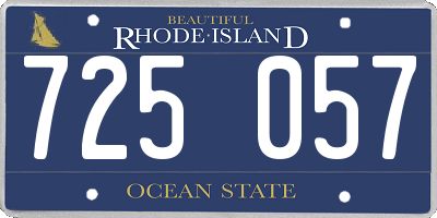 RI license plate 725057