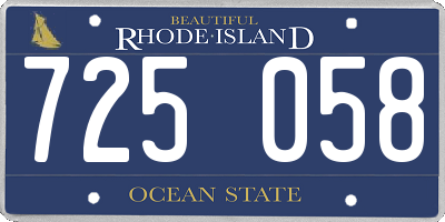 RI license plate 725058